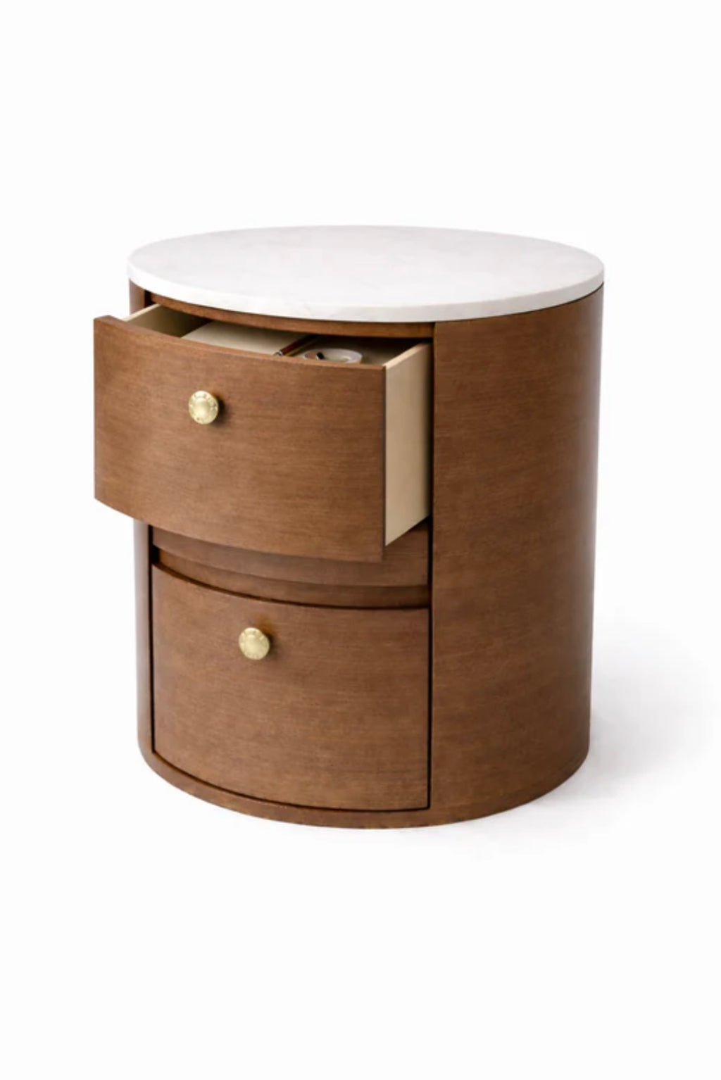Luna Marble-Top Bedside Table