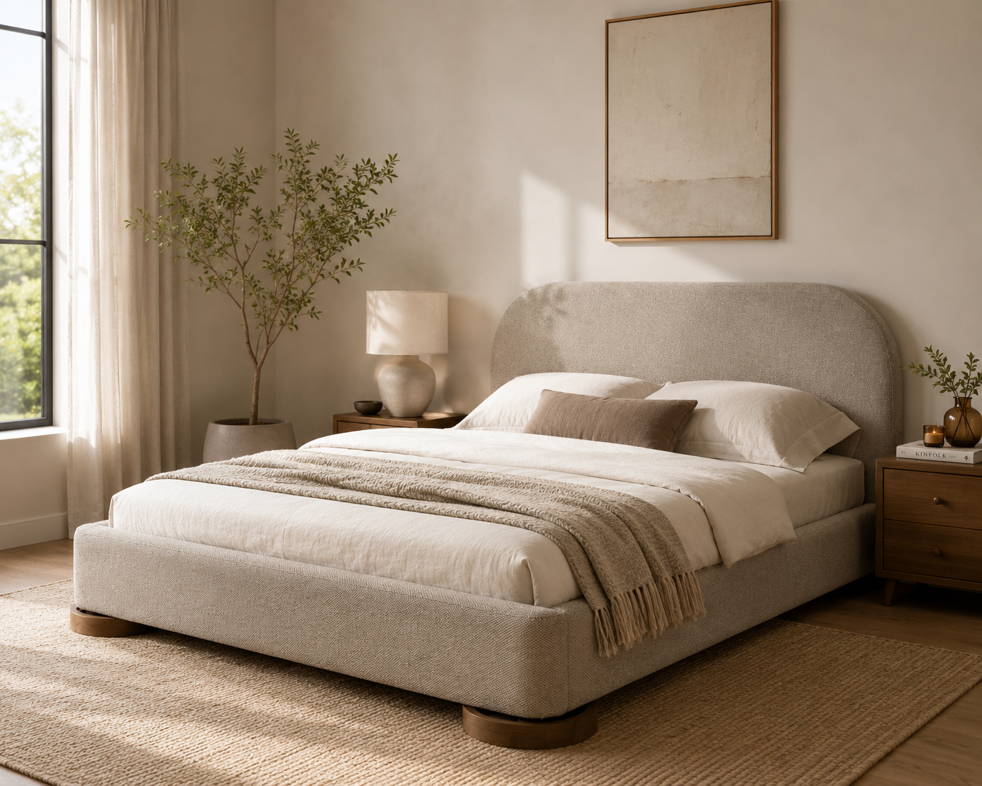Suzanna Bed in Pristine Cafe au Lait