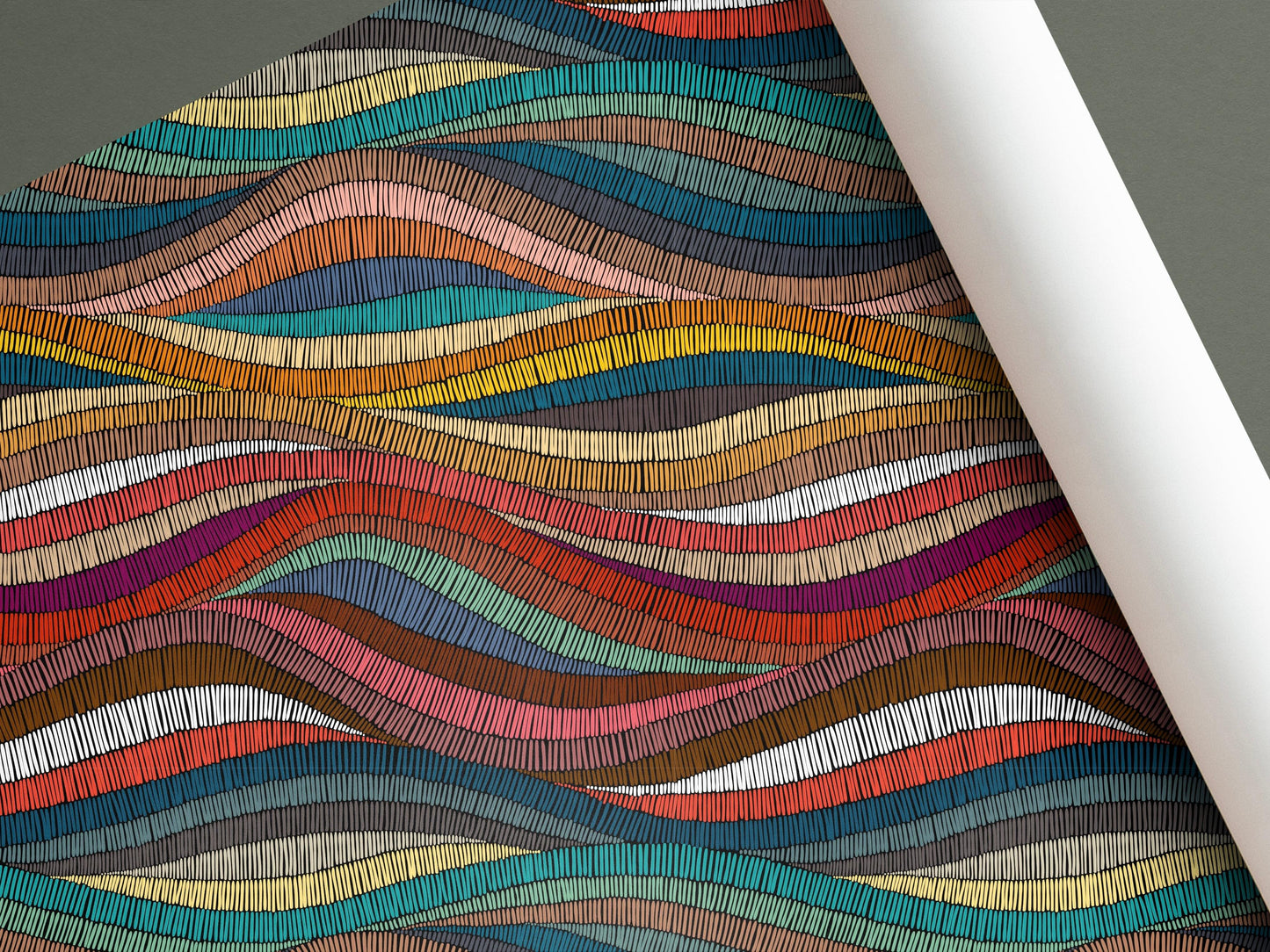 Panelled Wallpaper African Flow