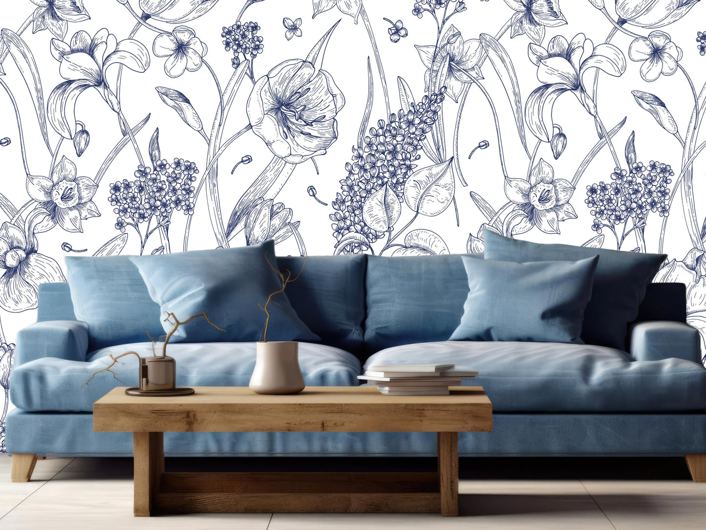 Wallpaper Frozen Florals