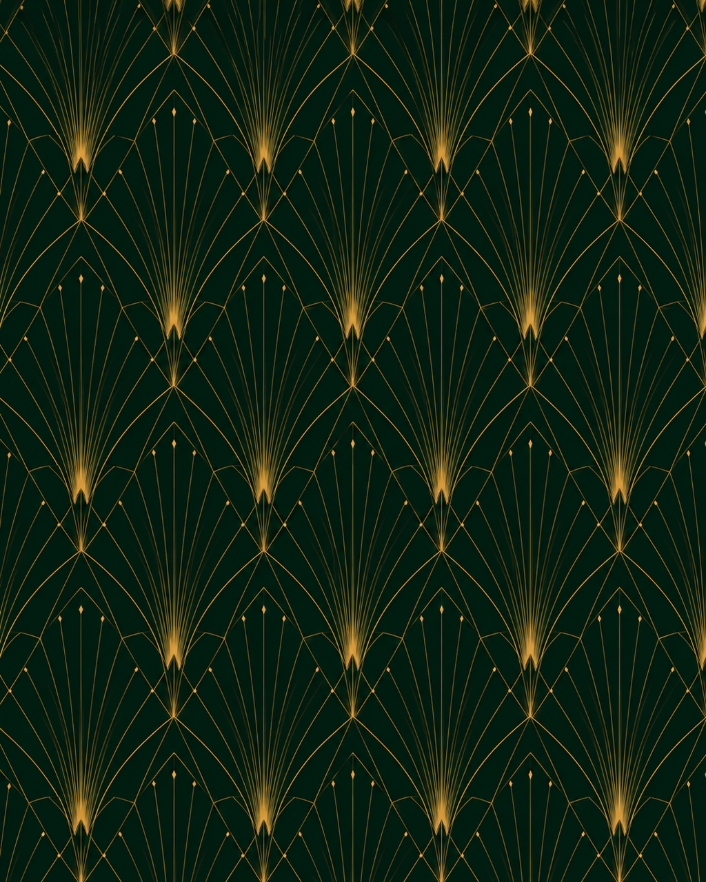 Wallpaper Emerald Éclat in Antique Gold