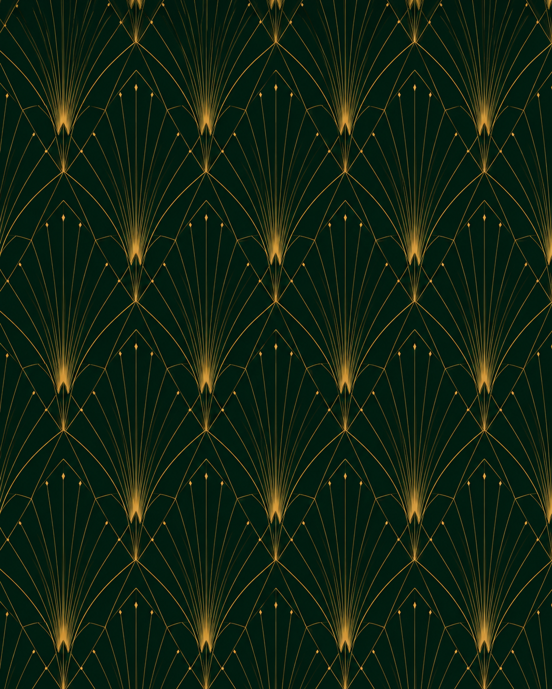 Wallpaper Emerald Éclat in Antique Gold