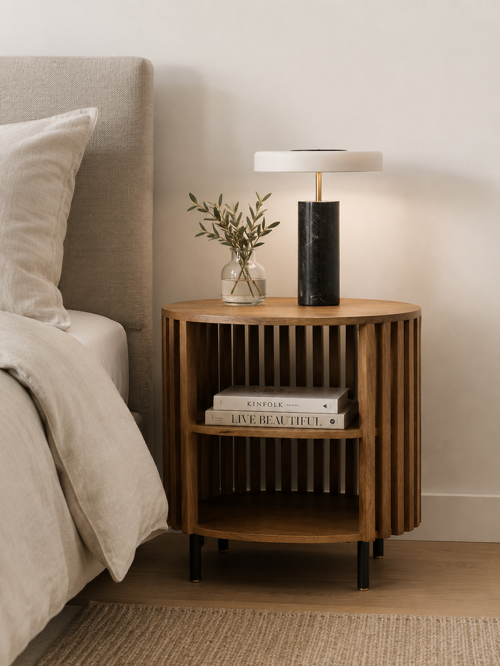 Swedish Nightstand - Nutmeg