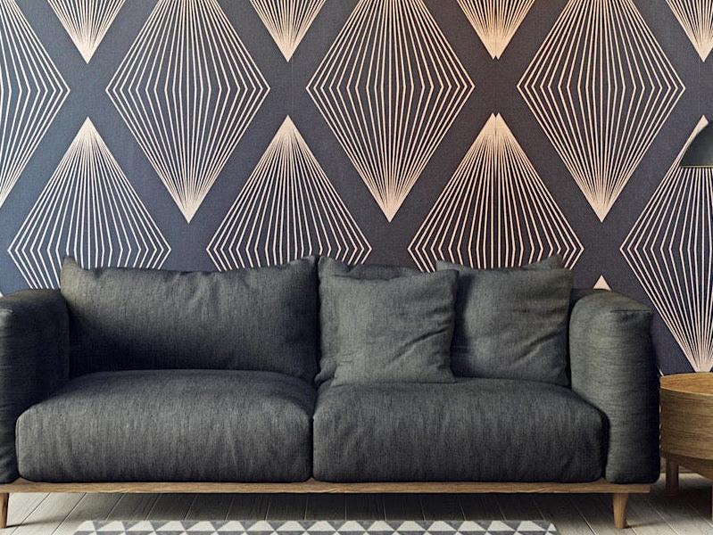 Panelled Wallpaper Eternal Diamond