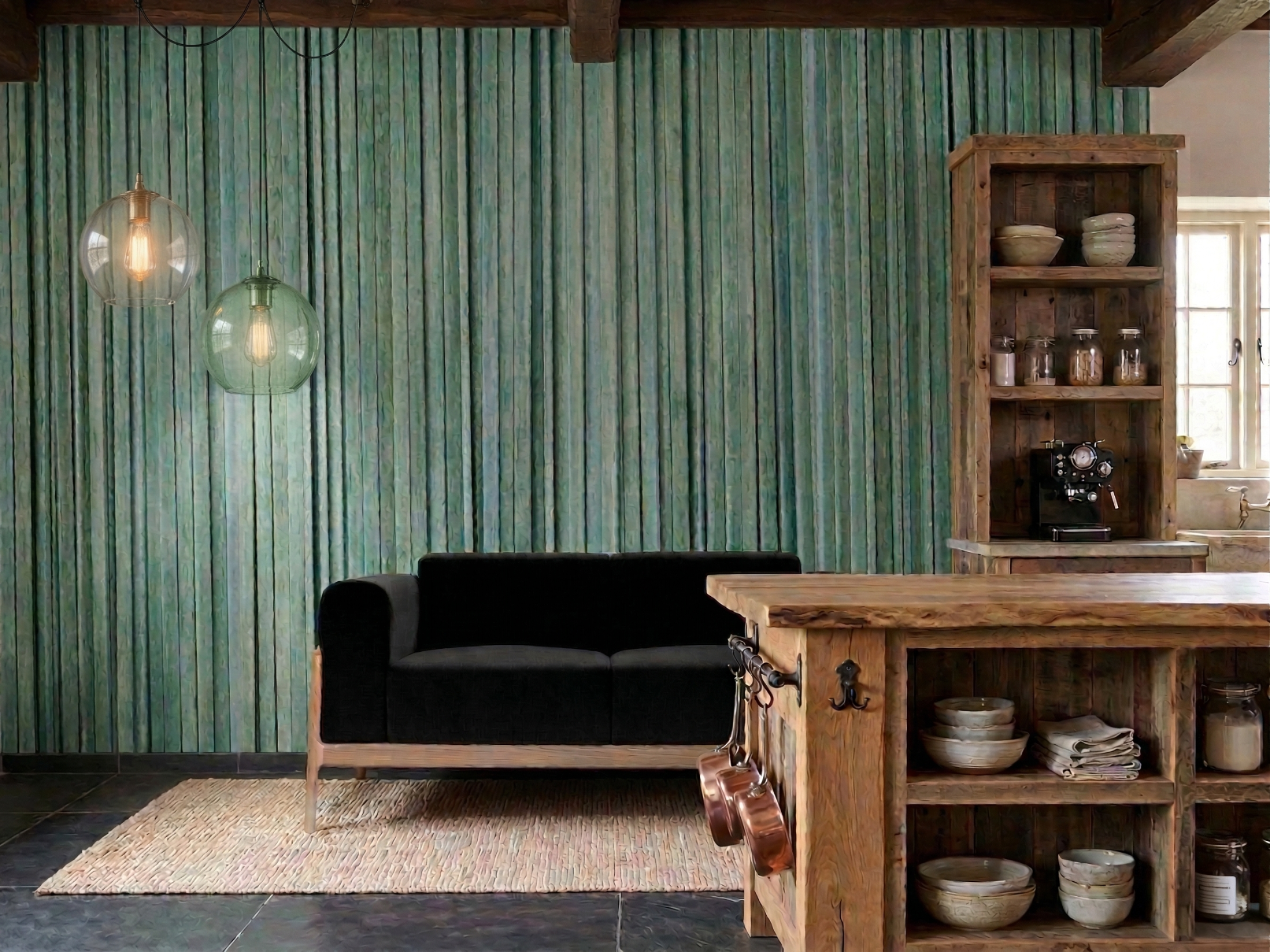 Wallpaper Tagliatelle Green