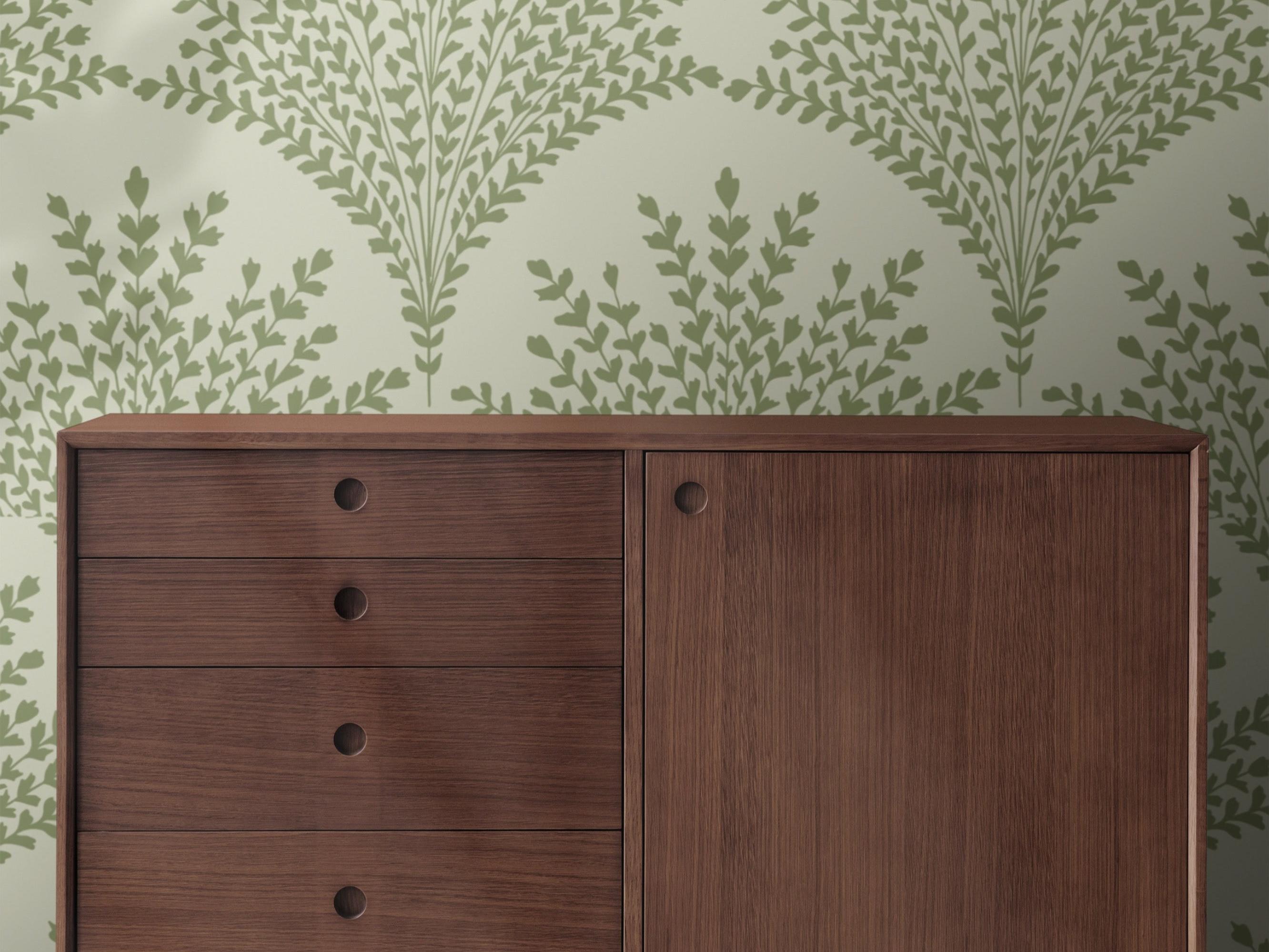 Panelled Wallpaper Minty Fern