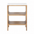THE SOLENNE MARBLE-TOP NIGHTSTAND