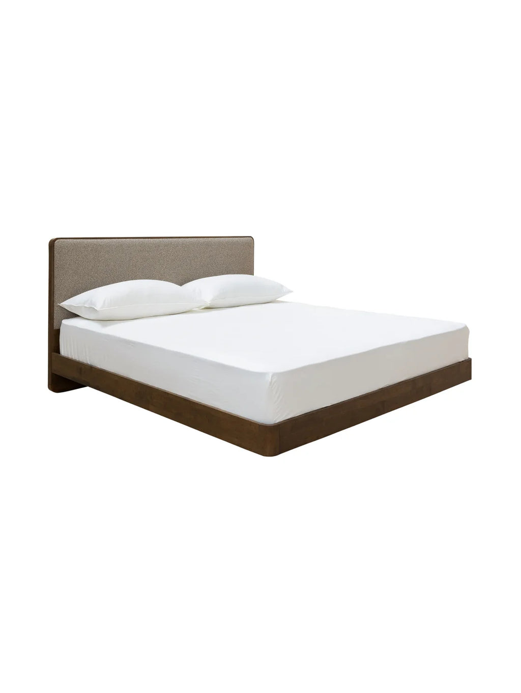 Abigail Floating Bed in Pristine Cafe au Lait