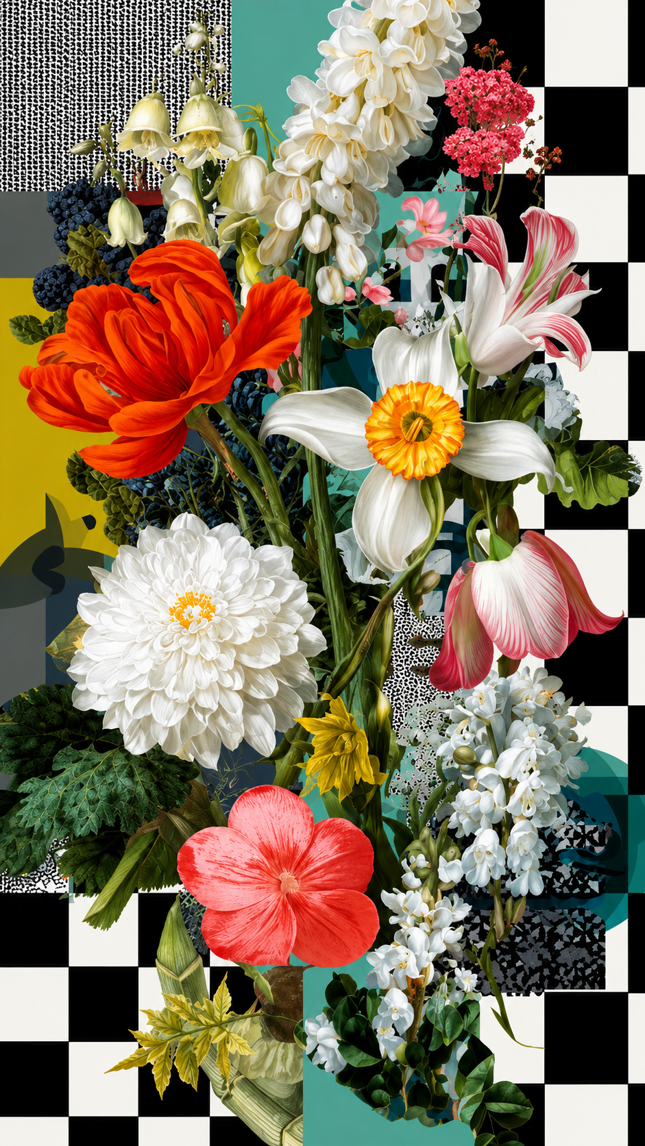 Wallpaper Maison Bloom in Emerald Noir