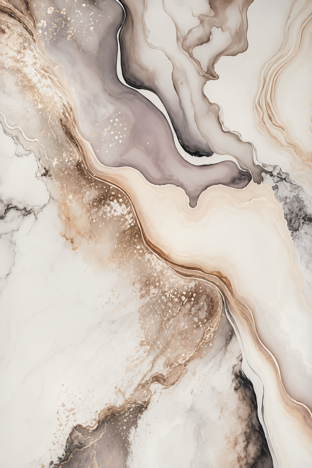 Wallpaper Opaline Flow in Warm Taupe