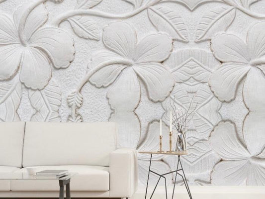 Wallpaper vanilla stone floral