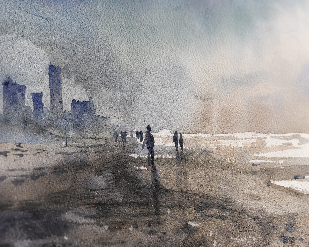 Wall Art Salt & Silence in Coastal Taupe