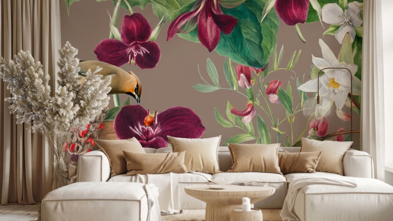 Wallpaper Purple Foliage