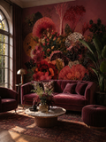Wallpaper Fleur Majesté in Rose Opulence