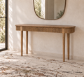 The Virelle Fluted Console in Aged Truffle