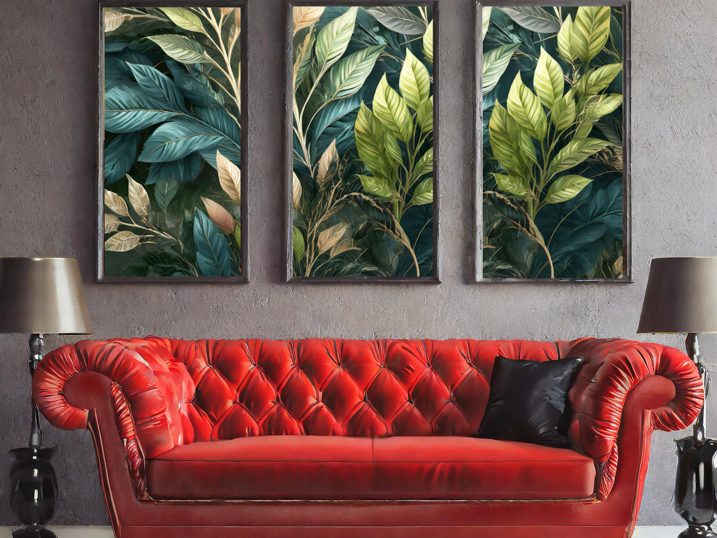 Wall Art set of 3 Foliage Fantasy