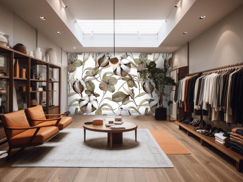 Wallpaper Cotton Foliage