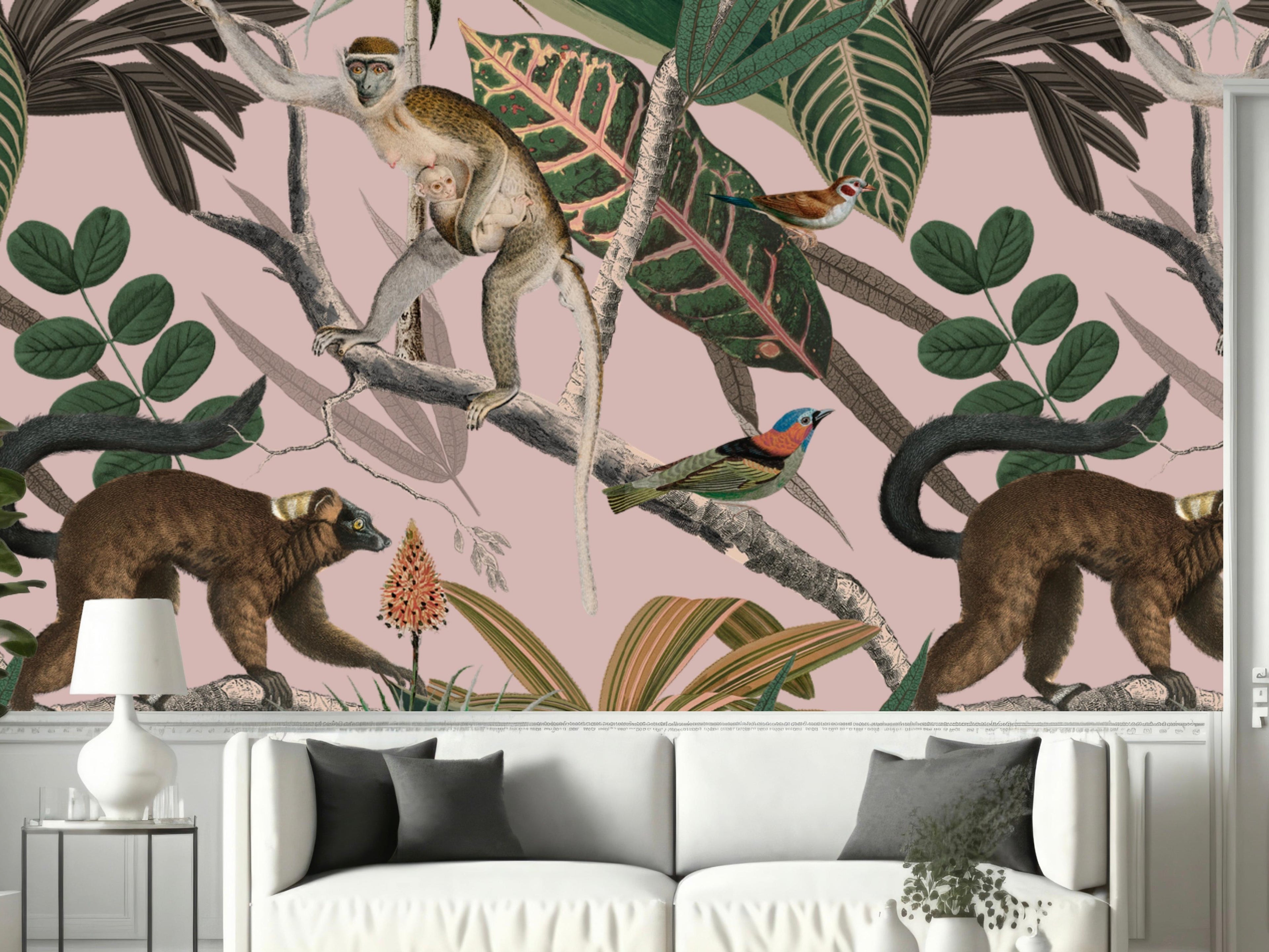 Wallpaper a troop of Monkeys