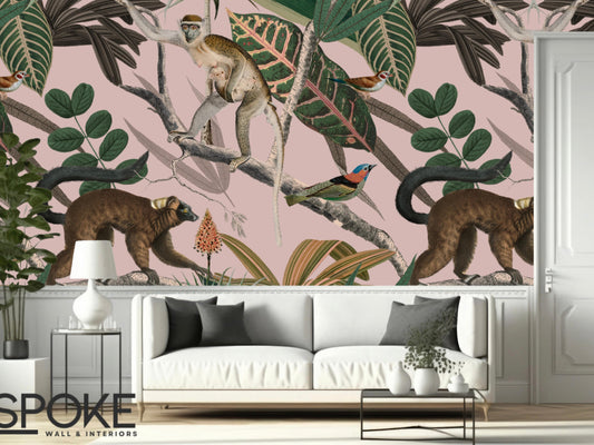 Wallpaper a troop of Monkeys