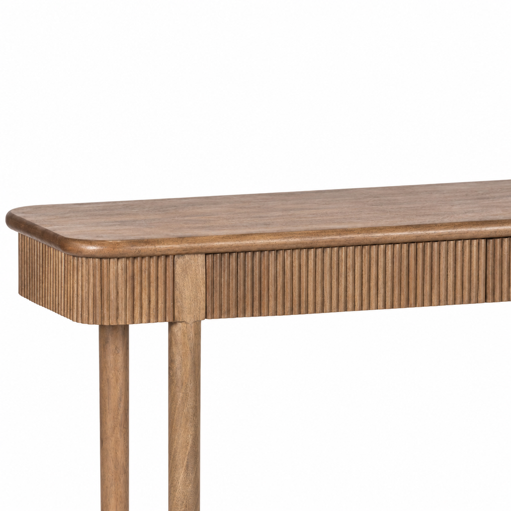 The Virelle Fluted Console in Aged Truffle