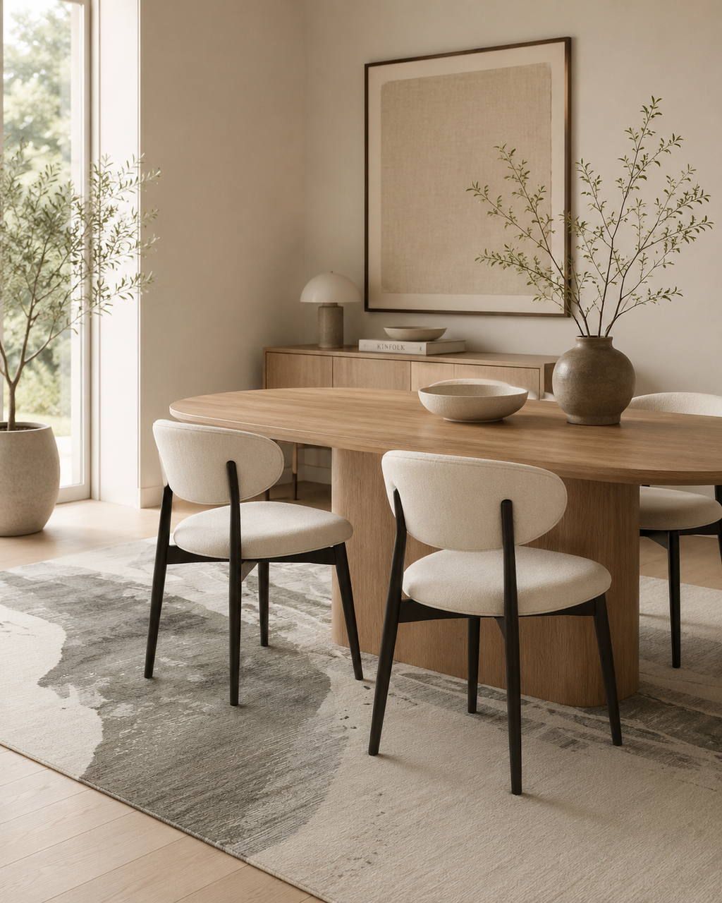 Lucien Dining Chair - White Linen