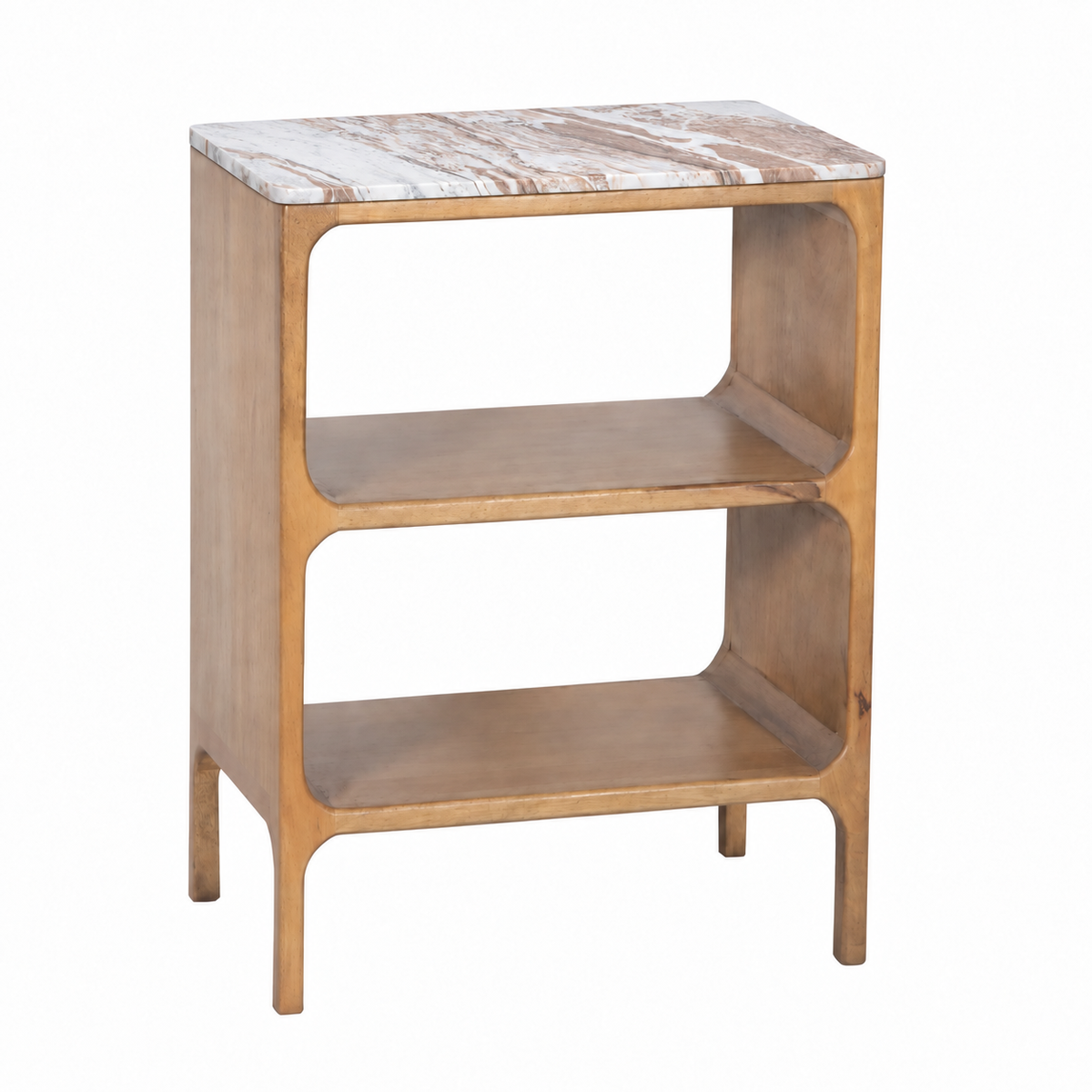 THE SOLENNE MARBLE-TOP NIGHTSTAND