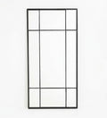 Paned Full Length Mirror - Black