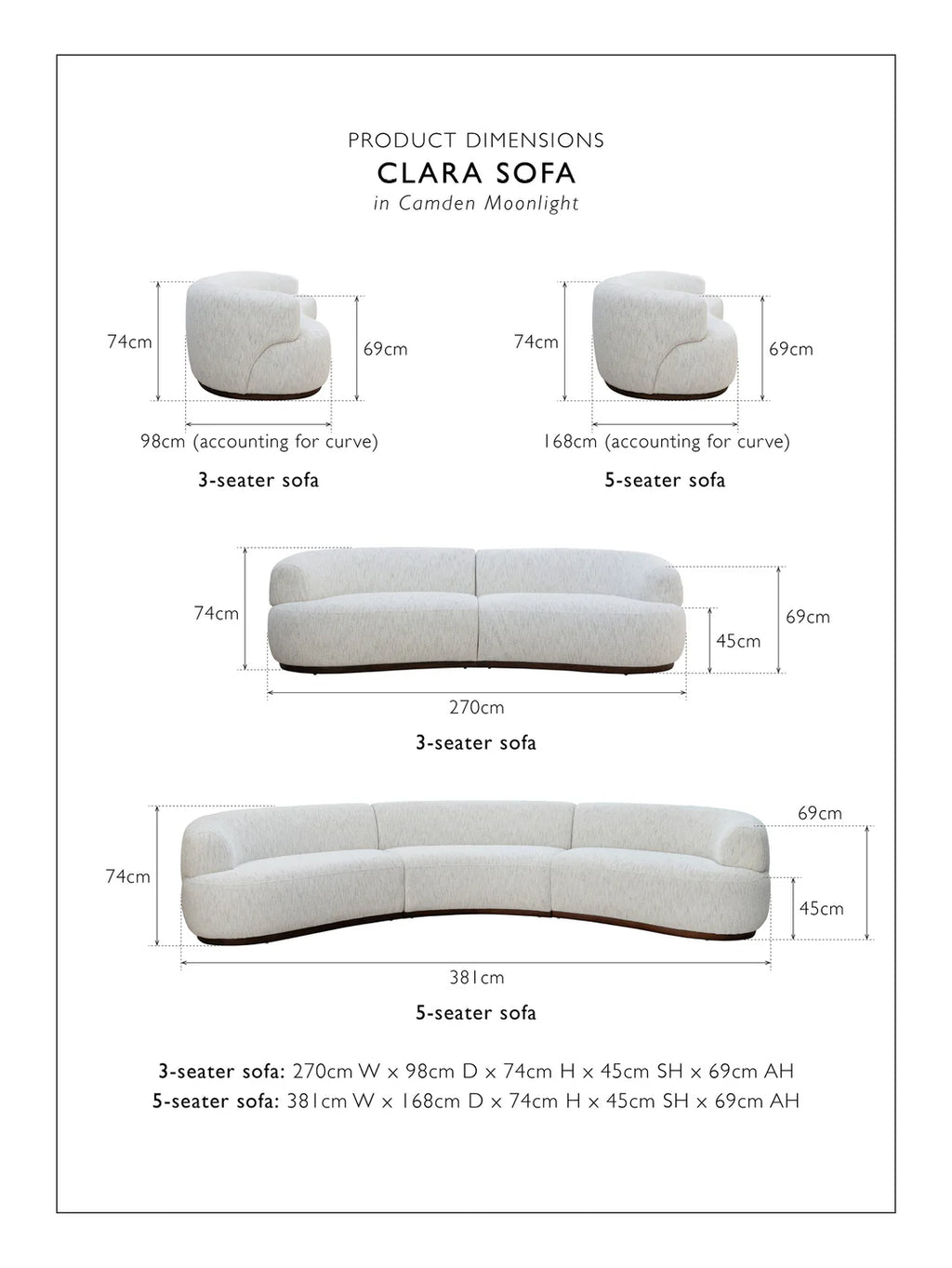 Clara Sofa in Moonlight