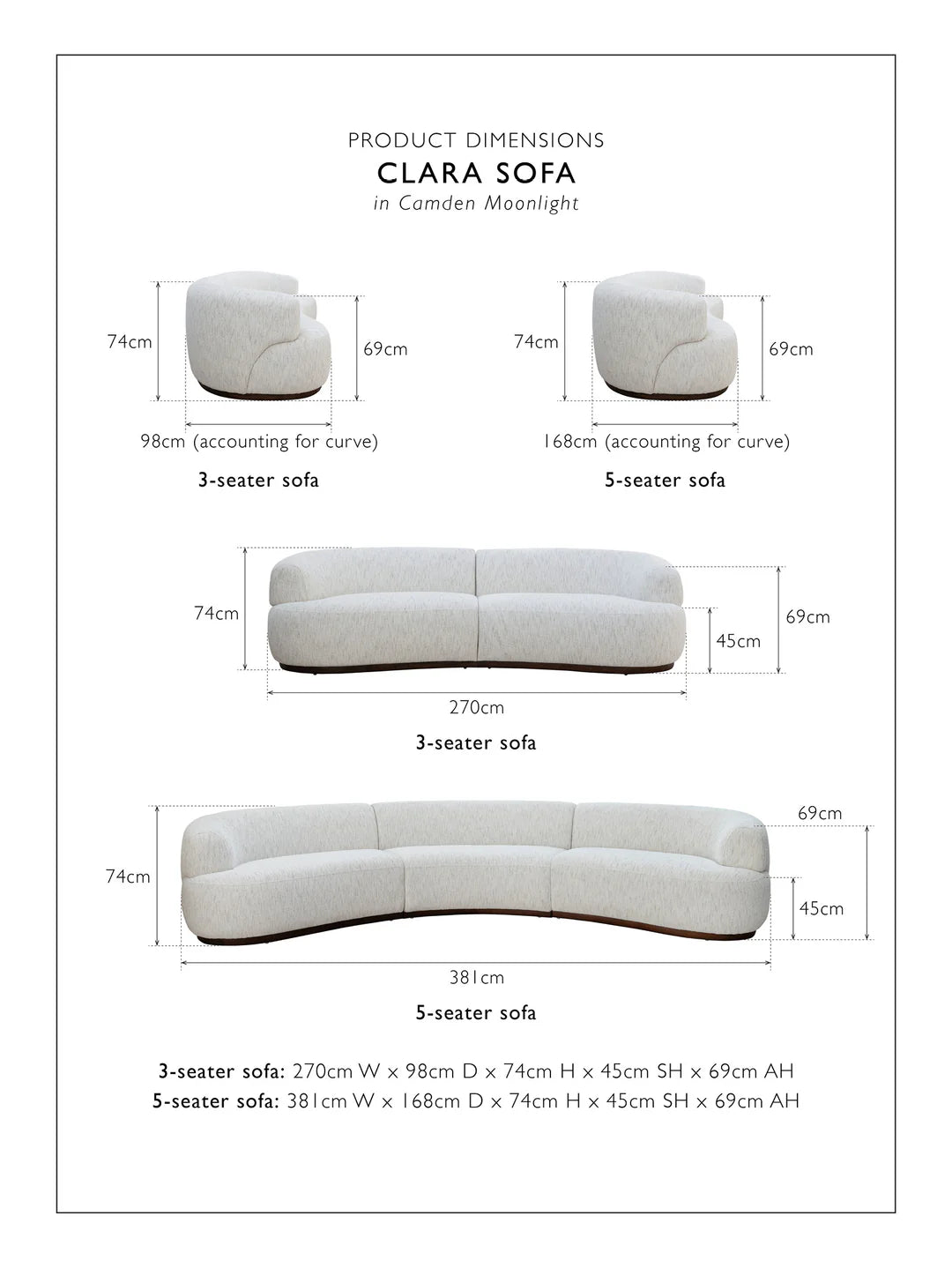 Clara Sofa in Moonlight