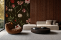 Wallpaper Pressed Wild in Noir & Rouge
