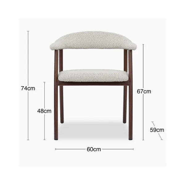 Suki Dining Chair Fabric - Cream