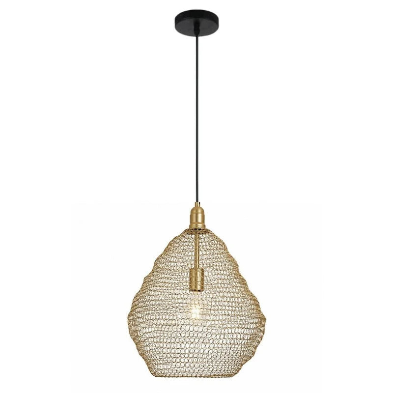 Aureate Weave Mesh Pendant