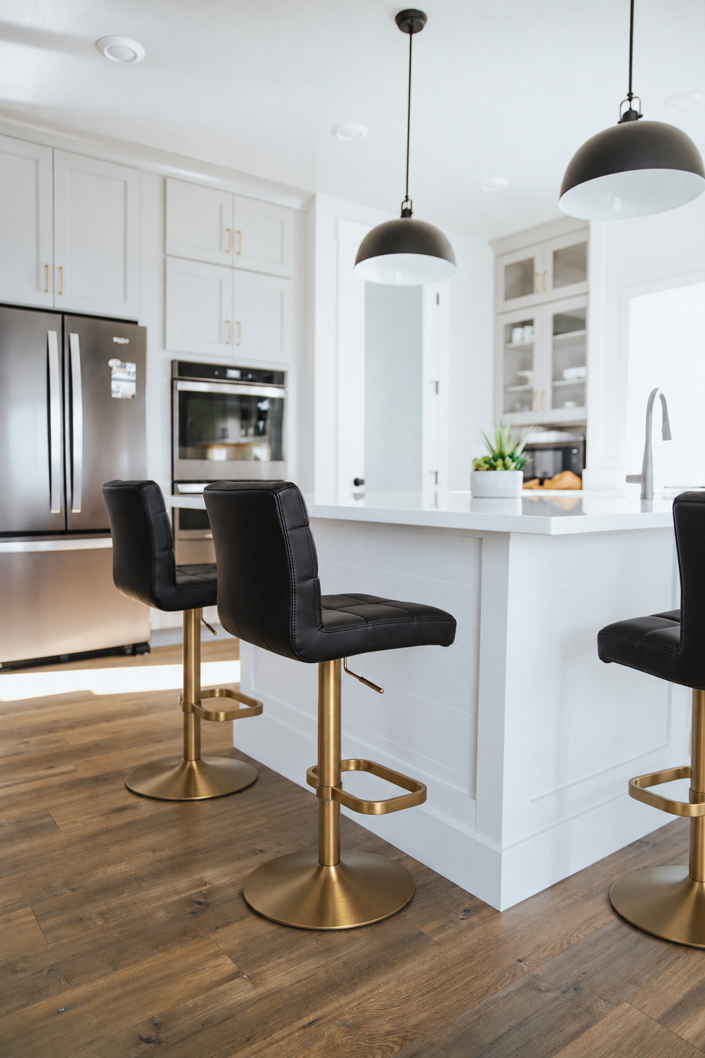 Shelby Leather Adjustable Counter Chair