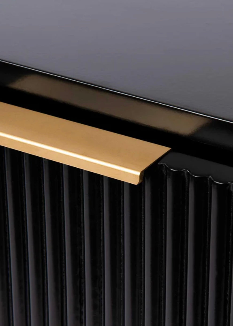 Florence Fluted Bedside Table - Pepper