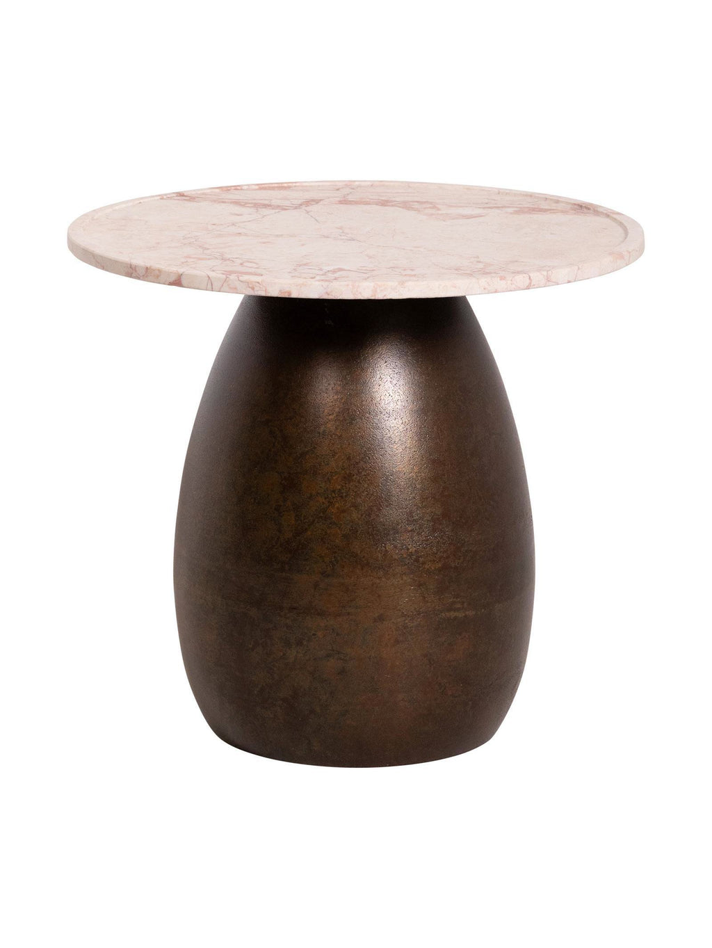 Sterling Marble Side Table in Gilded