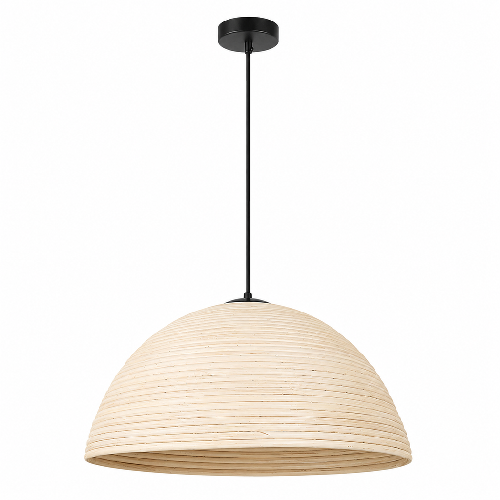 Large Rattan Tube Pendant - Coco
