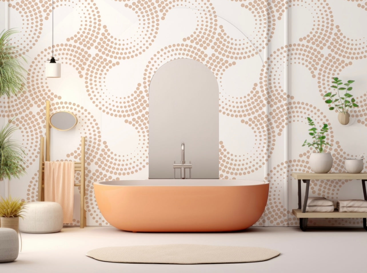 Wallpaper Peach Ripple