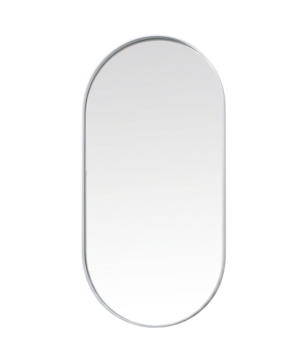 Deep Frame Pod Mirror - White