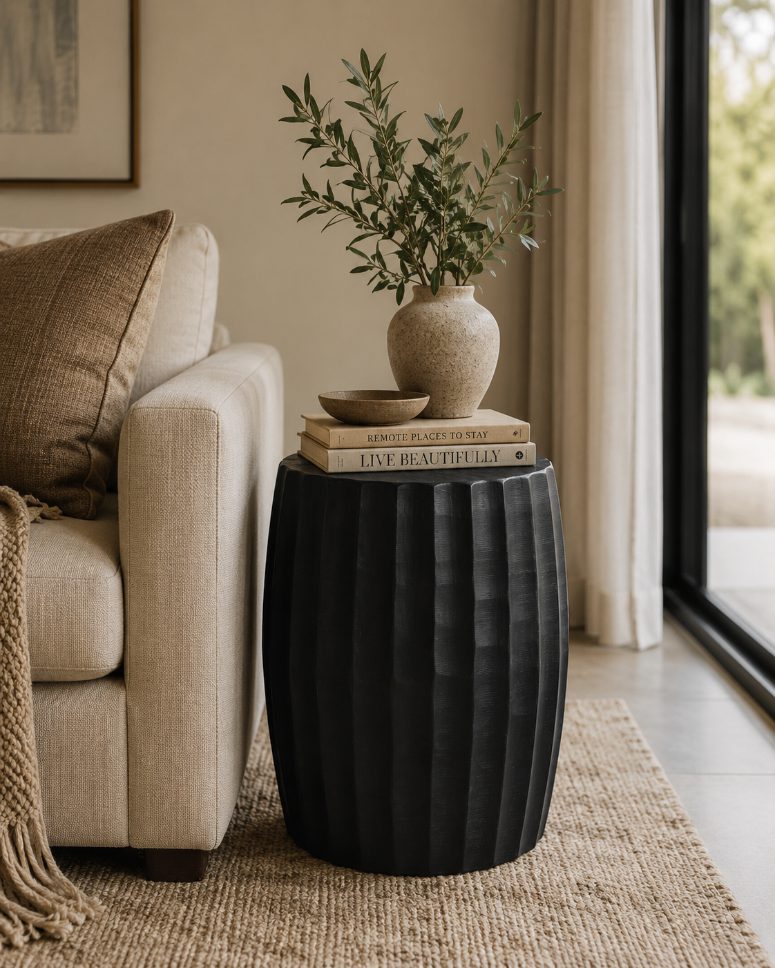 Aspen Side Table in Volcanic