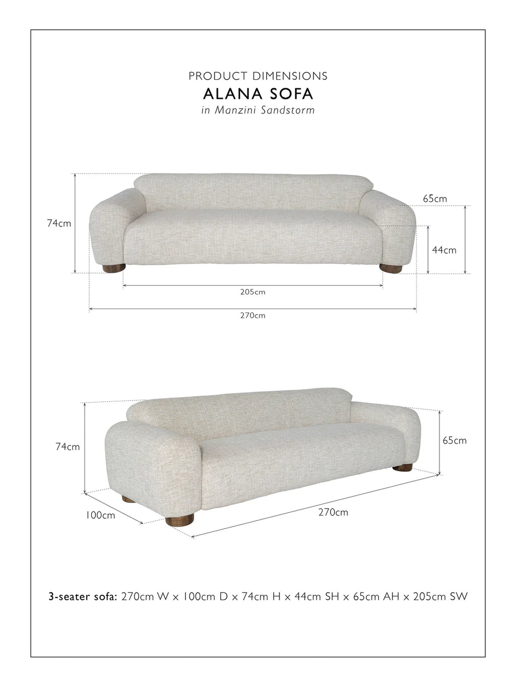 Alana Sofa 3-Seater