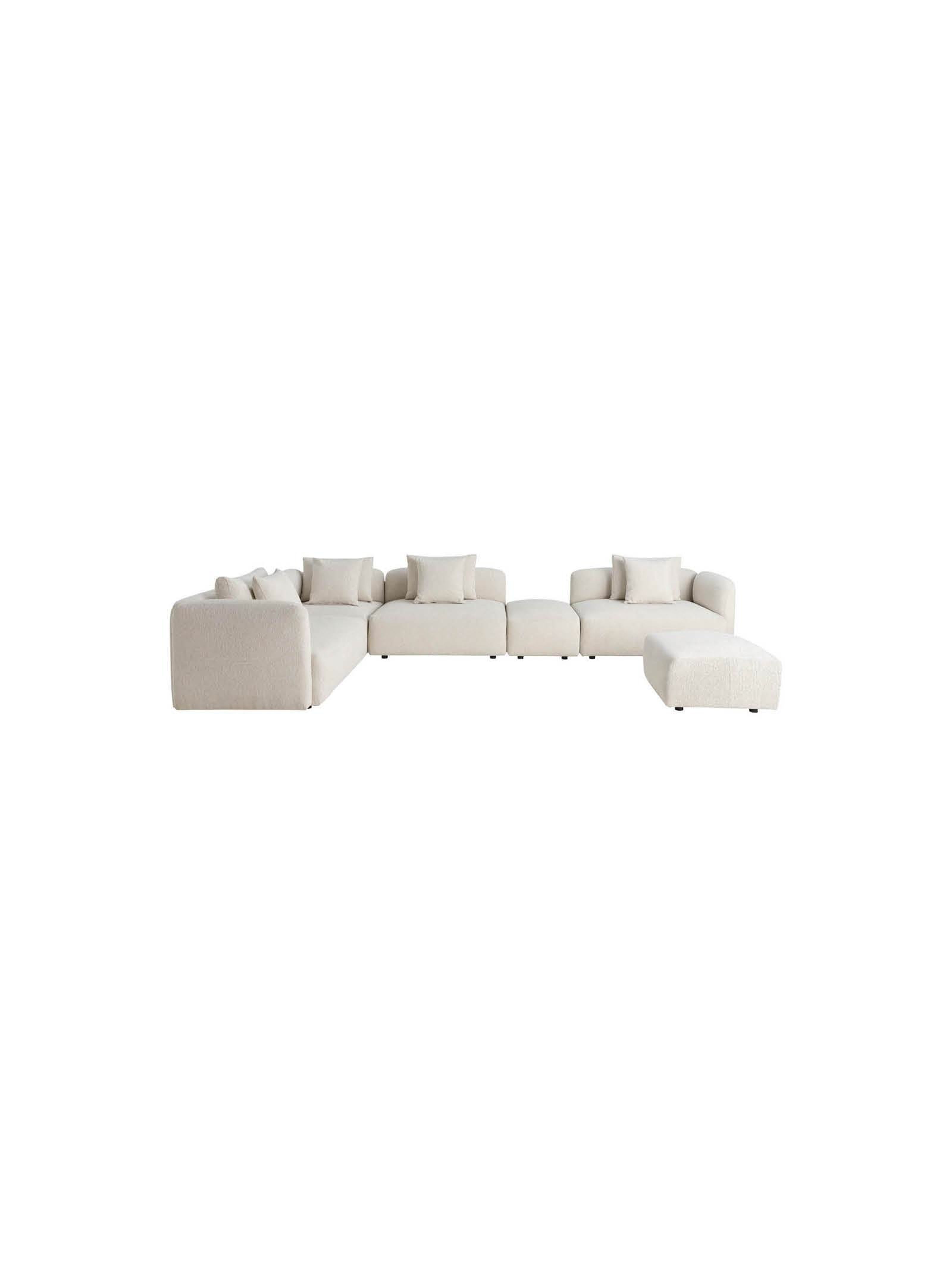 Aluna Modular Sofa Set in Cloud