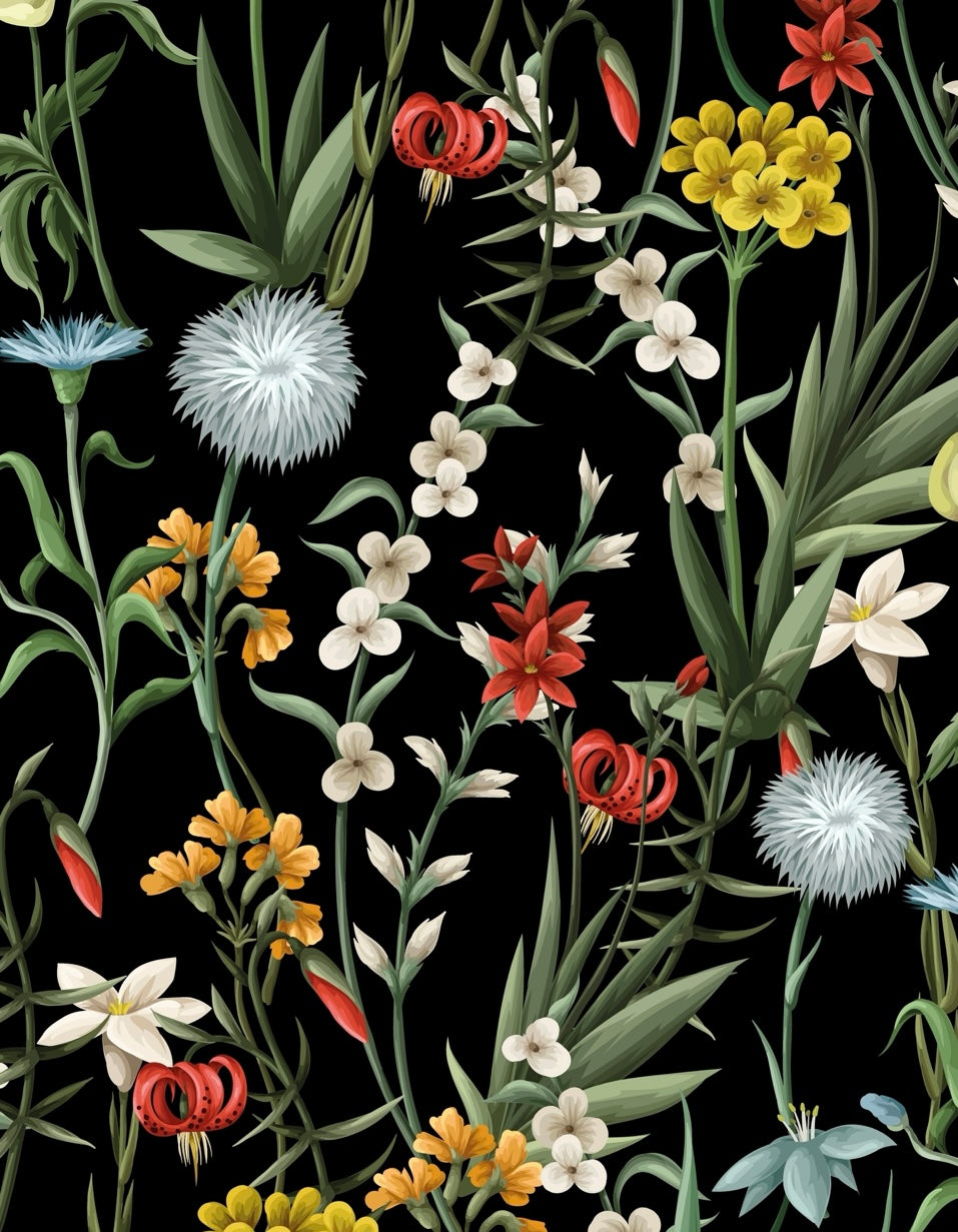 Wallpaper Meadow Noire Ebony