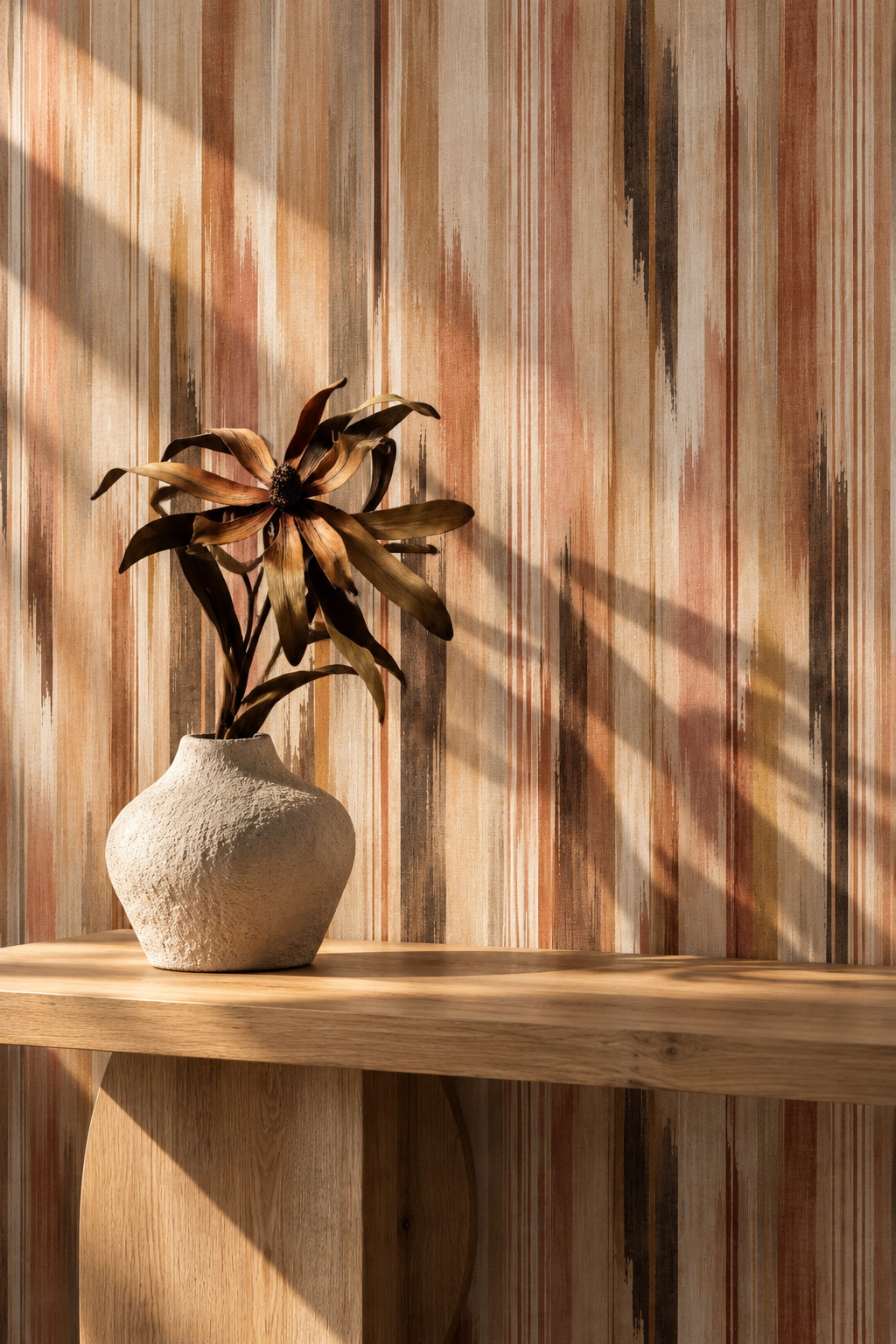 Wallpaper Sienna Frond in Parchment , Caramel & Walnut
