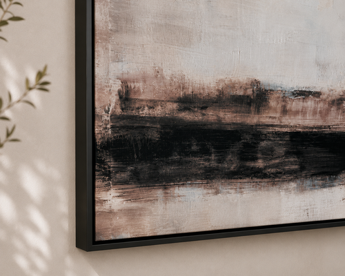 Framed Wall Art Shadow-line in Mocha Noir