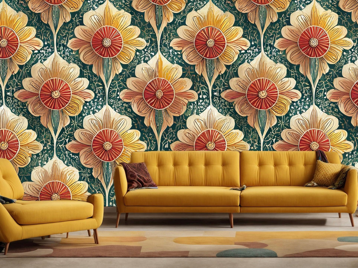 Wallpaper Moroccan Sun Flower