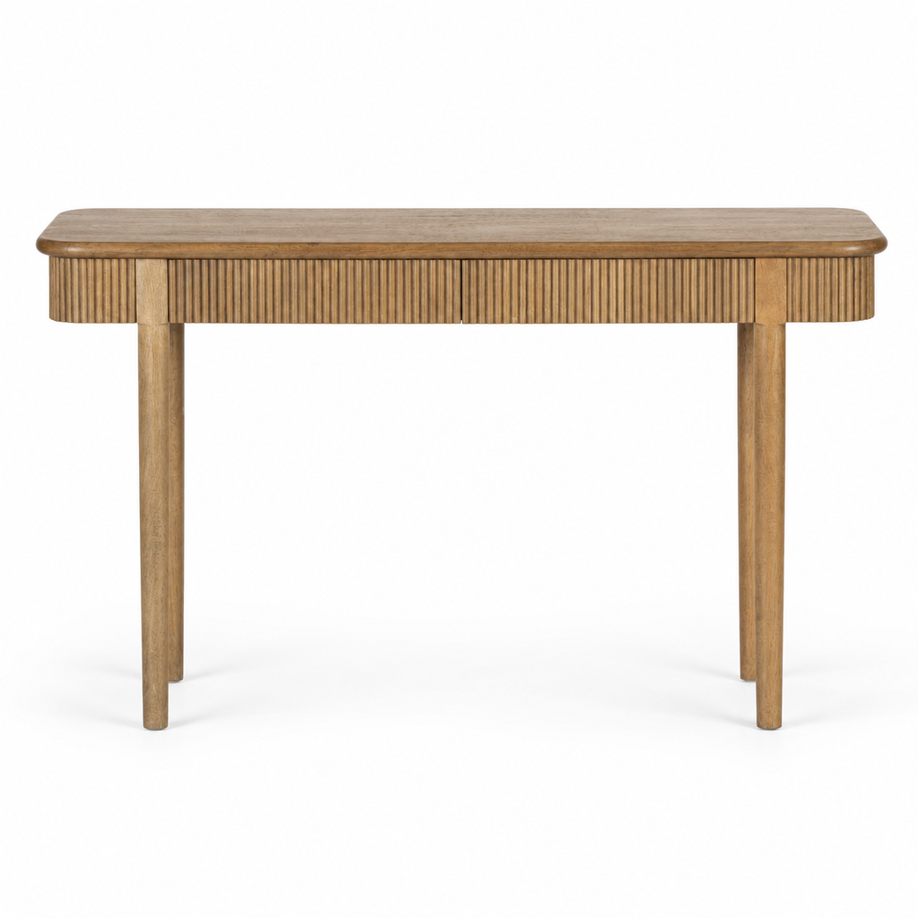 The Virelle Fluted Console in Aged Truffle