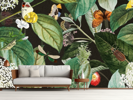 Wallpaper Bloom Black background