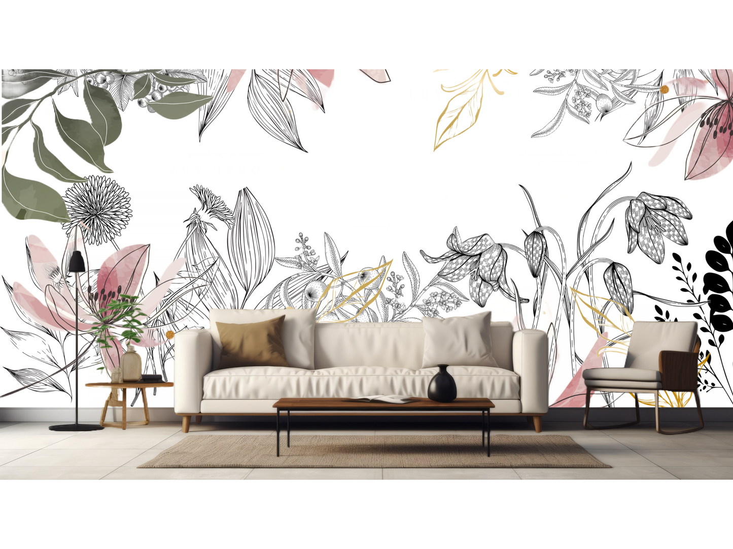 Wallpaper a medley of foliage