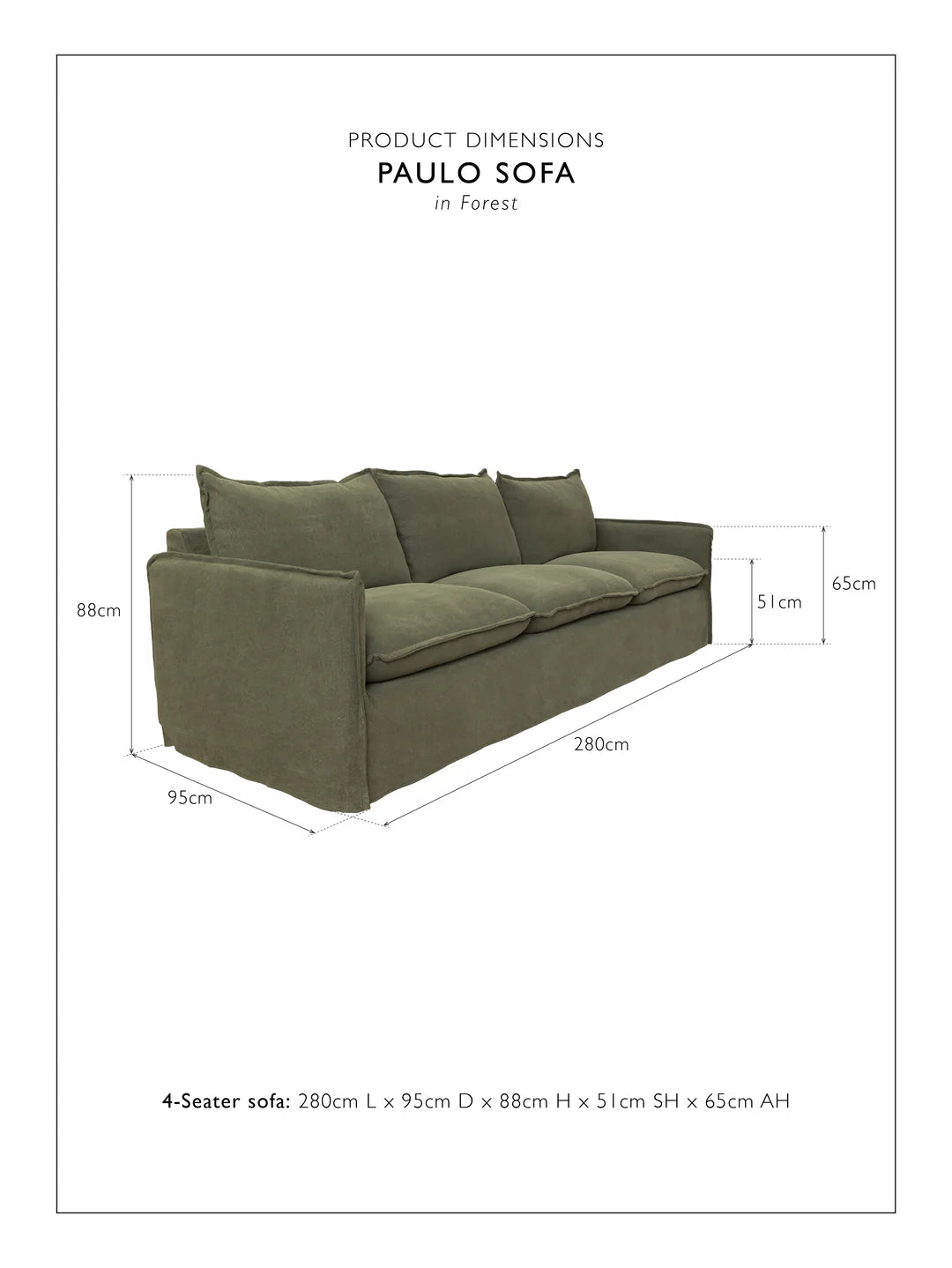 Paulo Sofa 4-Seater