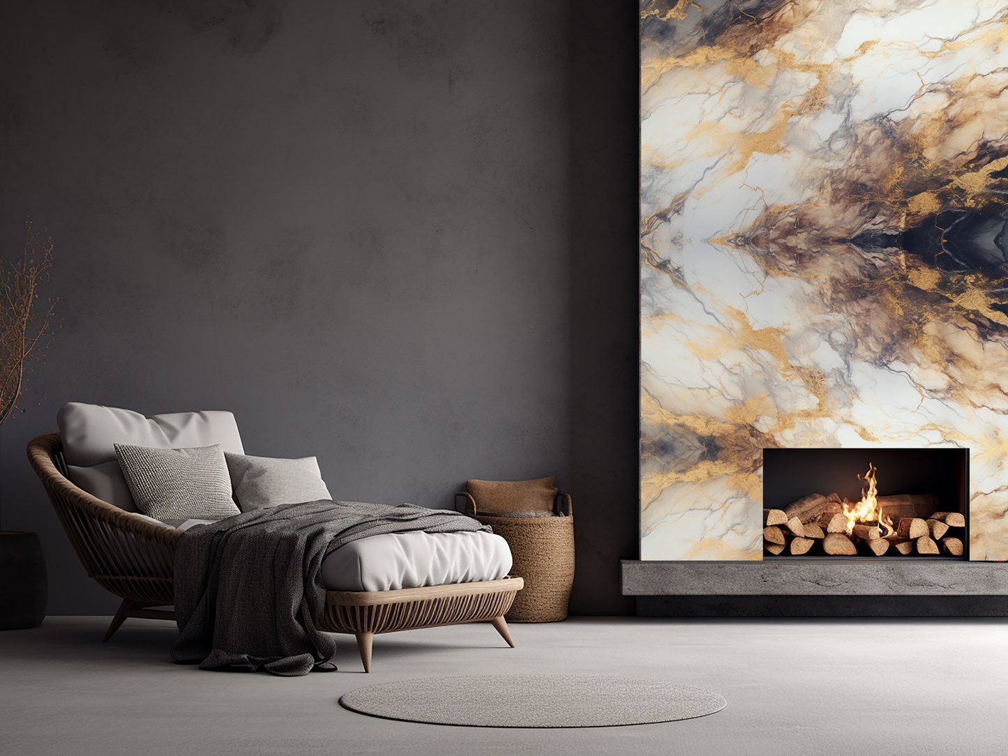 Wallpaper Marble Gold Fusion